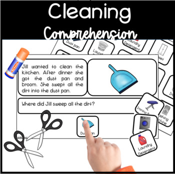 Preview of Life Skills Cleaning Functional Comprehension Worksheets