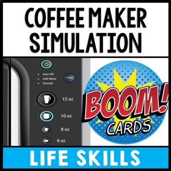 Preview of Life Skills - Coffee Cart - Cooking - Special Education - Kitchen BOOM CARDS