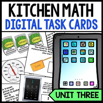 Preview of Life Skills - Cooking - Task Cards - Kitchen Math - GOOGLE