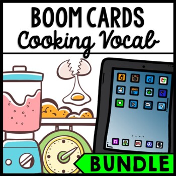 Preview of Life Skills - Cooking Vocabulary - BOOM CARDS - Recipe - Food Prep - BUNDLE