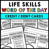 Life Skills - Credit Card - Debit Card - Banking - Vocabul