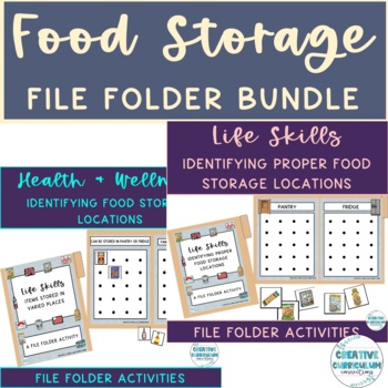 Preview of Life Skills Daily Living Identifying Food Storage Location File Folder Bundle