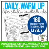 Life Skills Daily Warm Up Worksheets Level 3