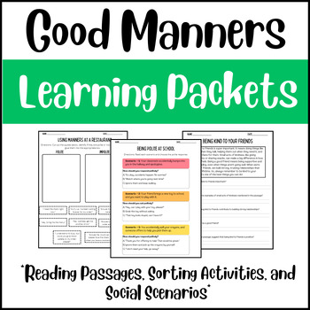 Preview of Life Skills: Developing Manners & Kindness