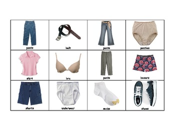 Preview of Special Education: Dressing Order (Sequencing)