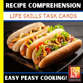 Preview of Life Skills EASY RECIPE COMPREHENSION - Simple Cooking - Special Ed - Activities