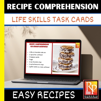 Preview of Life Skills EASY RECIPE COMPREHENSION - Simple Cooking - Special Ed - GOOGLE