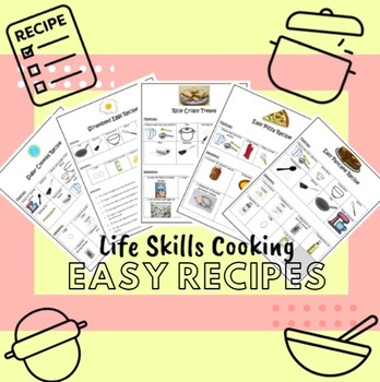Preview of Life Skills Cooking: Easy Recipes Bundle