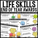 Life Skills - End of Year Awards - Editable and Autofill