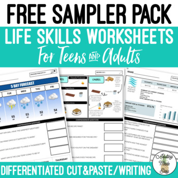 Preview of Life Skills Environmental Print Worksheets Sampler Pack