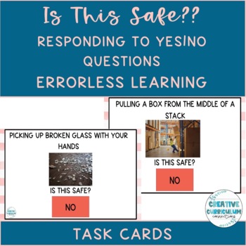 Preview of Life Skills Errorless Learning Yes/No Question/Answer Is This Safe Task Cards 2