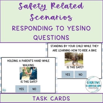 Preview of Life Skills Errorless Learning Yes/No Question/Answer Is This Safe Task Cards