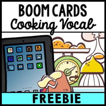 Preview of Life Skills - FREEBIE - Cooking Vocabulary - BOOM CARDS - Recipe - Food Prep
