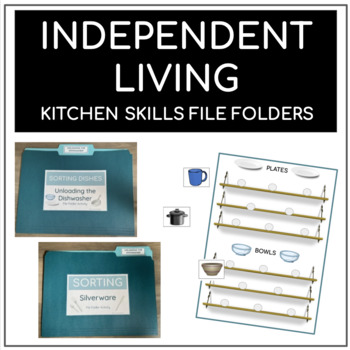 Preview of Life Skills File Folder Activities - 2 Activities - Kitchen Skills