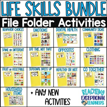 Preview of Life Skills File Folder Bundle