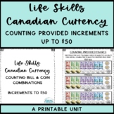 Life Skills Funct. Math Canadian Counting Provided Figures