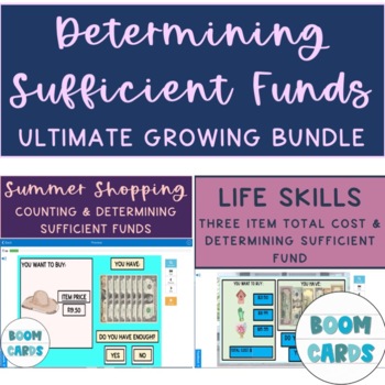 Preview of Life Skills Functional Math Determining Sufficient Funds Ultimate GROWING BUNDLE