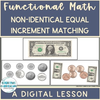 Preview of Life Skills Functional Math Matching Non Identical Increments of Bills/Coins