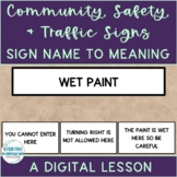 Life Skills Functional Vocab Community Signs Word To Meani