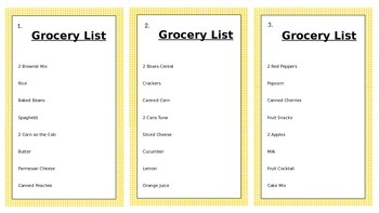 Life Skills - Grocery Store Activity Cards by Empowered By THEM | TpT
