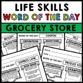 Life Skills - Grocery Store - Grocery Shopping - Vocabular