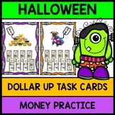 Life Skills Halloween Dollar Up Task Cards {Money} {Shoppi