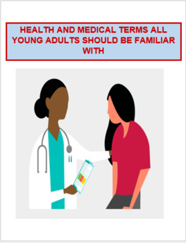 Preview of Health/Medical Terms Young Adults Should Be Familiar With. CDC Standard 4