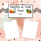 Life Skills; Healthy Food vs Junk Food Sorting Task Folder