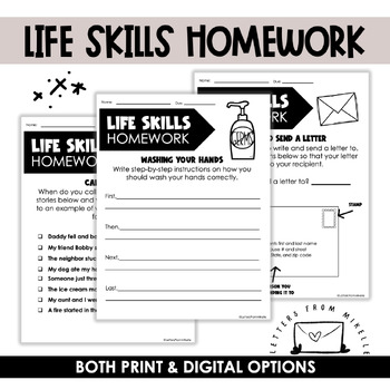 Preview of Life Skills Homework