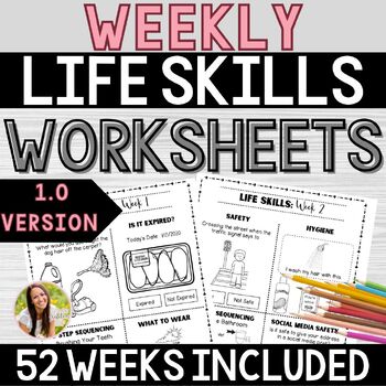 Preview of Life Skills Morning Work or Homework Weekly Printable Worksheets 1st Edition