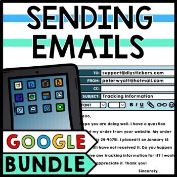 Preview of Life Skills - How to Send an Email - GOOGLE - Writing - Email Etiquette BUNDLE
