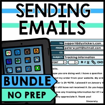 Preview of Life Skills - How to Send an Email - Reading - Writing - Email Etiquette BUNDLE