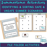 Life Skills Identifying/Sorting Safe & Unsafe Summer Scena