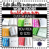 Life Skills Independent Work Binder: Custom 10 Binder Bundle