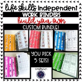 Life Skills Independent Work Binder: Custom 5 Binder Bundle