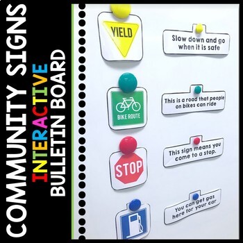Preview of Life Skills - Interactive Bulletin Board - Community Signs - Special Education