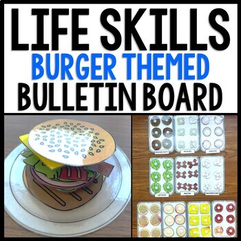 Preview of Life Skills - Interactive Bulletin Board - Complete the Burger Order
