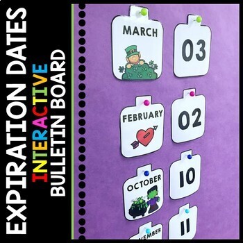 Preview of Life Skills - Interactive Bulletin Board - Expiration Dates- Special Education