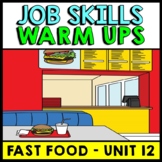 Life Skills - Job Skills - Warm Up - Vocational Skills - F