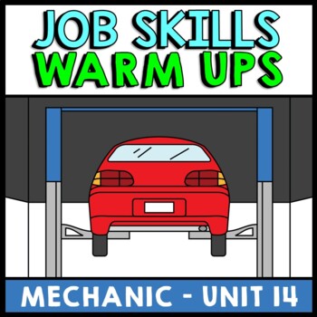 Preview of Life Skills - Job Skills - Warm Up - Vocational Skills - Mechanic Jobs - Cars