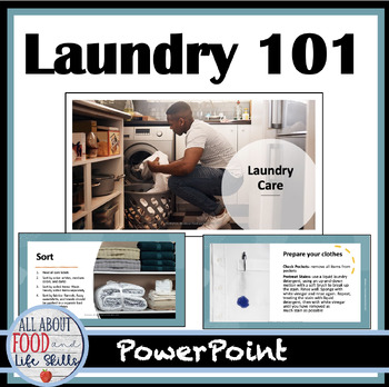 Preview of Life Skills: Laundry Guide with Slides and Handout