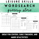 Life Skills Leisure Word Search: Grocery Store