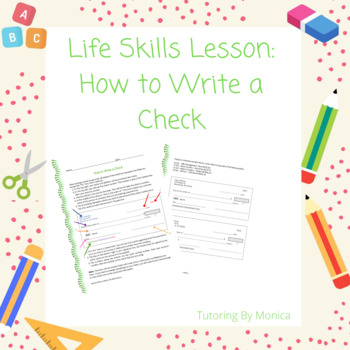 Preview of Life Skills Lesson: How to Write a Check