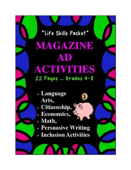 Preview of Reading for Details Magazine Ad Activities
