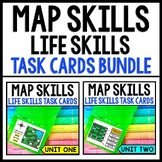 Life Skills - Map Skills - Task Cards - Special Education 