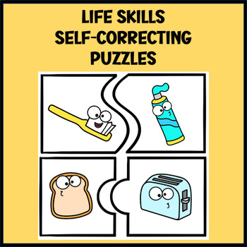 Preview of Life Skills Matching Self-Correcting Puzzles