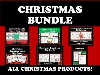 Life Skills Math Christmas Bundle- Digital/Printable/ Boom Cards (2 NEW!)