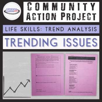 Preview of Life Skills Math Community Action Project: Trending Issues