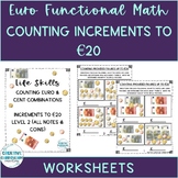 Life Skills Math Counting Euros & Cents Increments to €20 