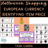 Life Skills Math Halloween Shopping Euro Identifying Price